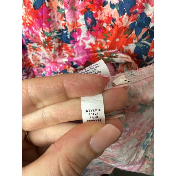 J Crew Mercantile Women's Floral Drop Waist Ruffle Shift Dress 4 - Picture 6 of 8